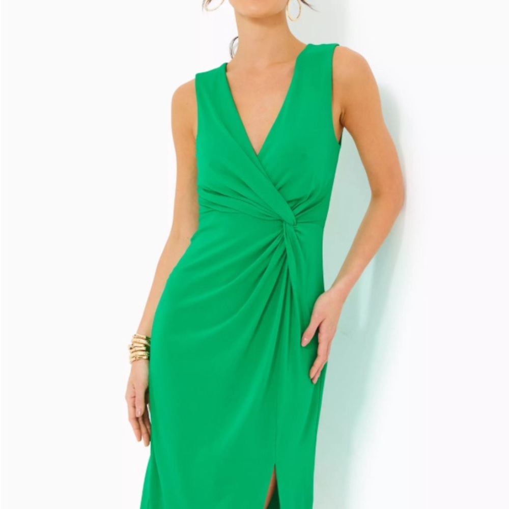 NWT Lilly Pulitzer Odella Midi Dress in Brazilian Green, Size 10